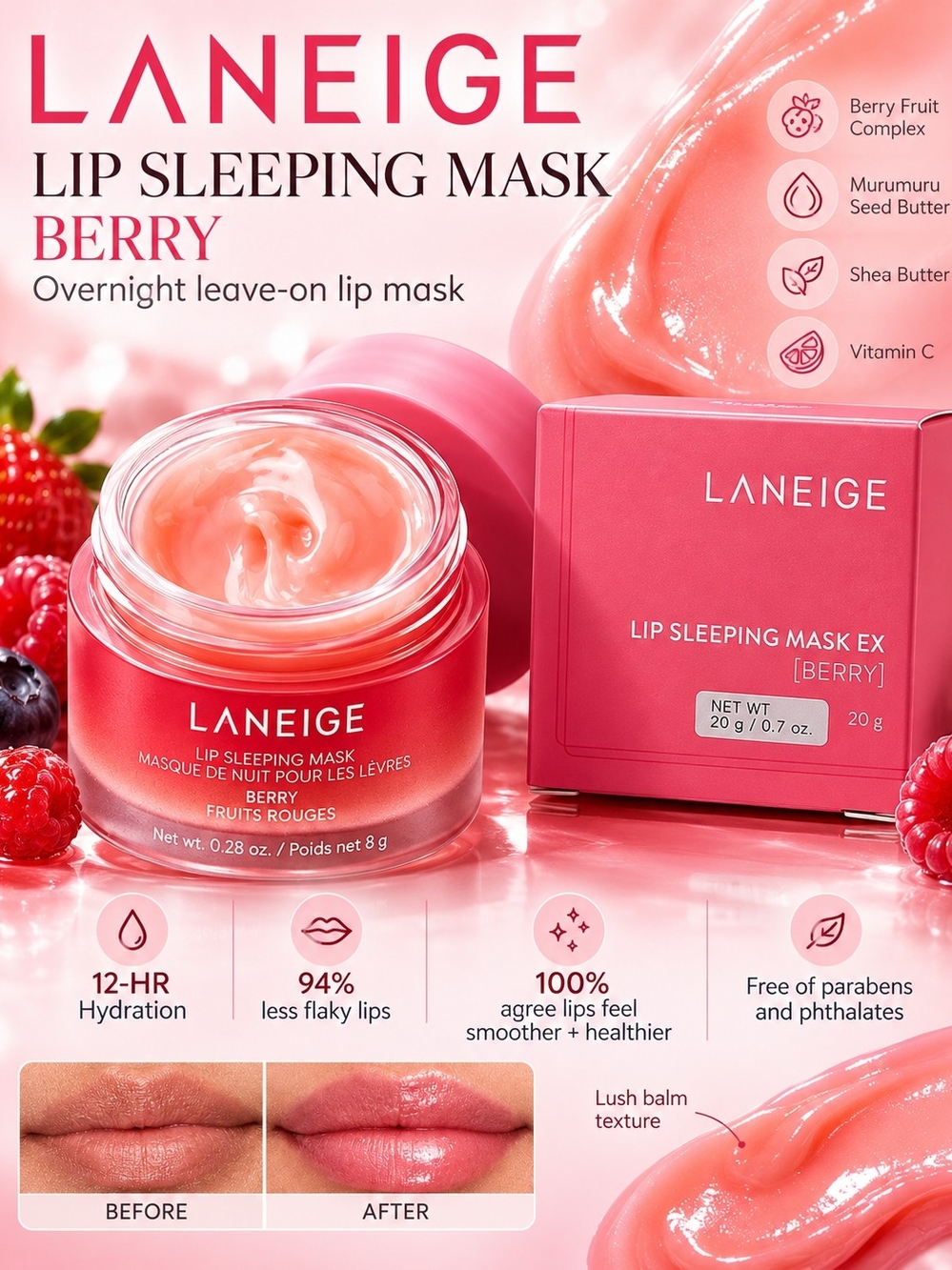 LANEIGE Lip Sleeping Mask – Berry (Original)